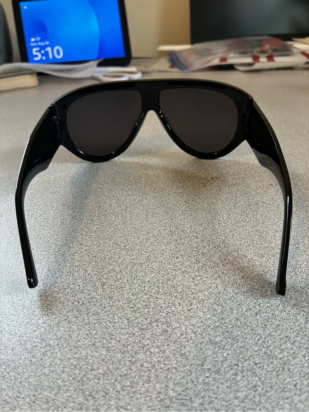 Tom Ford-Inspired Black Aviator Sunglasses